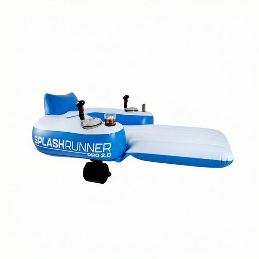 Electric Pool Float Lounger with Motor Control – Adult Inflatable Pool Chair with Cup Holder & Phone Stand