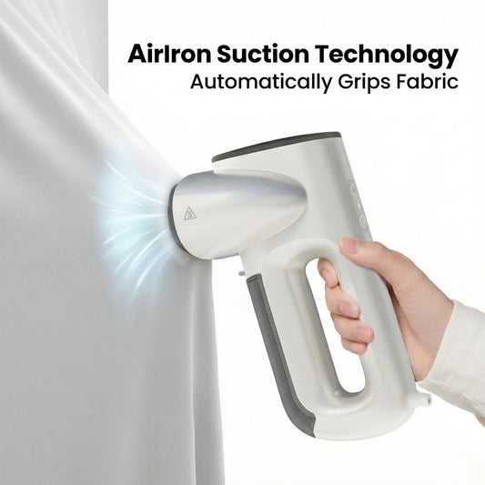 AirIron™ Suction Handheld Garment Steamer – 30s Fast Heat, No Ironing Board Needed